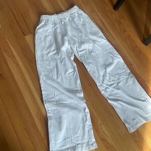 Brandy Melville Ivory Elastic Waist Pants